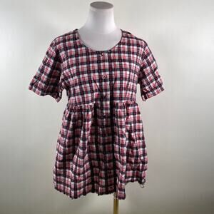 Vintage red apple babydoll top